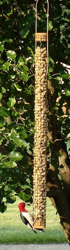 Backyard Birds Unlimited Cedar Whole in-Shell Peanut Outdoor Hanging Wild Bird Feeder Made in the USA-Large 42" Inch