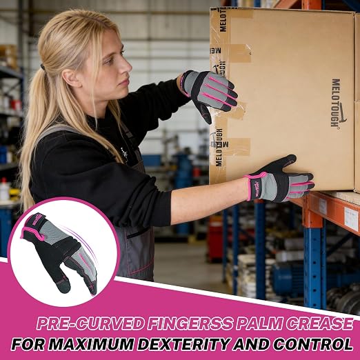 MELOTOUGH Kneeling Pad for Work,Work Gloves for Mechanic,Construction,Gardening,Yard,Warehouse