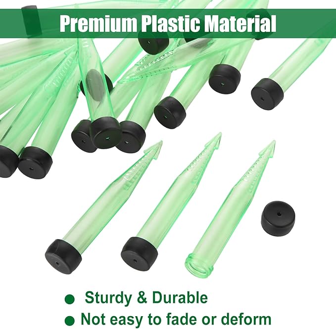 LDHHYH 150 Pack 4 Inch Floral Water Tubes with Caps, Plastic Green Flower Water Tubes, Water Tubes for Flower, Single Floral Tubes for Fresh Flower Arrangement Decoration