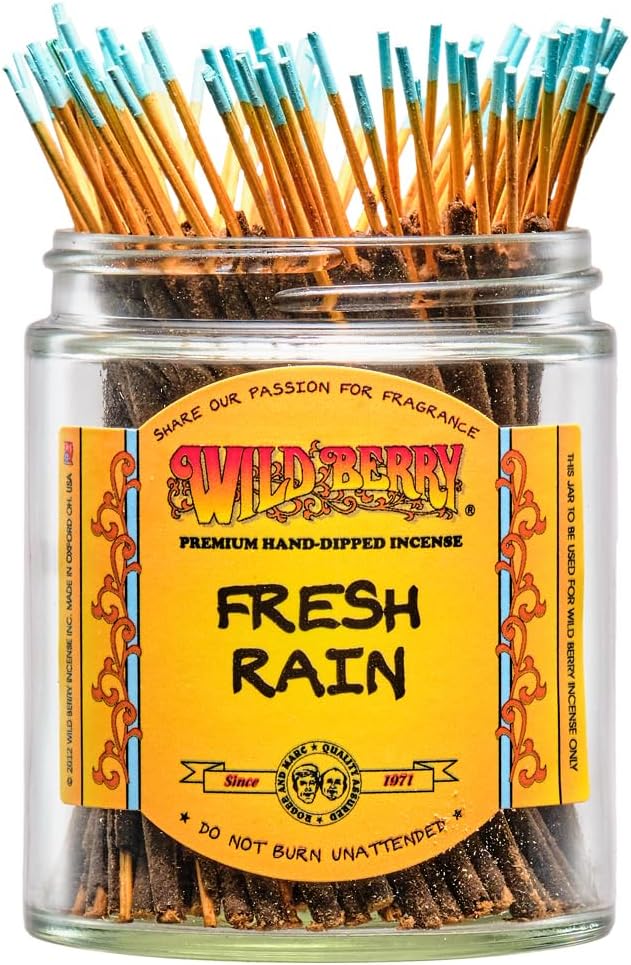 Wild Berry Shorties Incense Sticks - Hand Dipped in The USA (100 Count) - 4 inch (Fresh Rain)