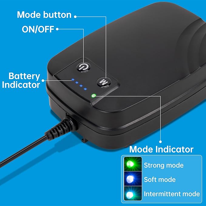 Biling Solar Pond Aerator with Battery Backup, 3 Modes Solar Powered Air Pump with Pond Bubble Regulator for Outdoor Fish Pond Stock Tank Aquarium Hydroponics