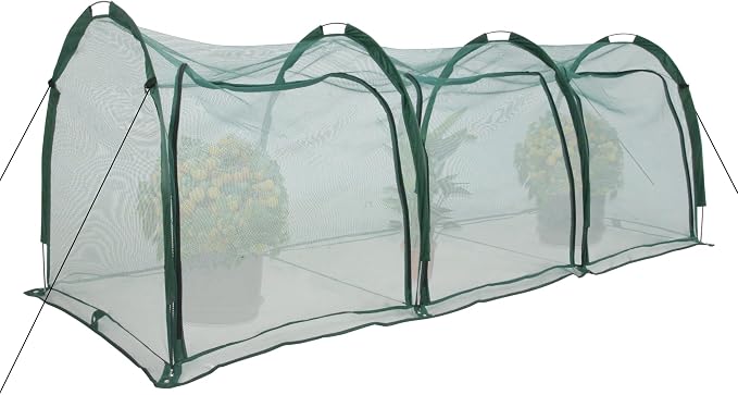 Flexible Net Grow Tunnel - Garden Greenhouse Plant Mesh Covers Growhouse Cloche for Protecting Fruit Vegetables Plants Cultivation from Animals (3M)
