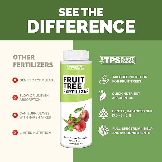 Fruit Tree Fertilizer – Liquid Plant Food for All Fruit Trees, Supports Heavy Blossoms, Bigger Harvests & Healthy Growth, 32 oz