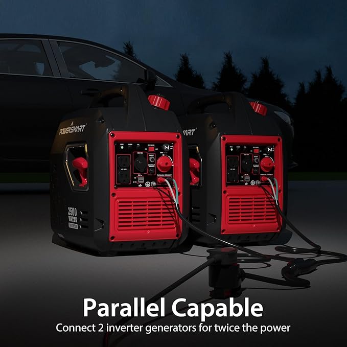 2500-Watt Portable Gas Inverter Generator, Super Quiet, High Fuel-Efficient Generator, Lightweight, EPA Compliant