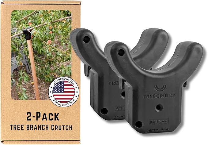 Tree Crutches (2-Pack) - Durable Support for Fruit Tree Branches - Prevents Breakage from Heavy Fruit or Snow - Fits 2x2 Lumber, T-Bar, Stakes & More - Pole Not Included