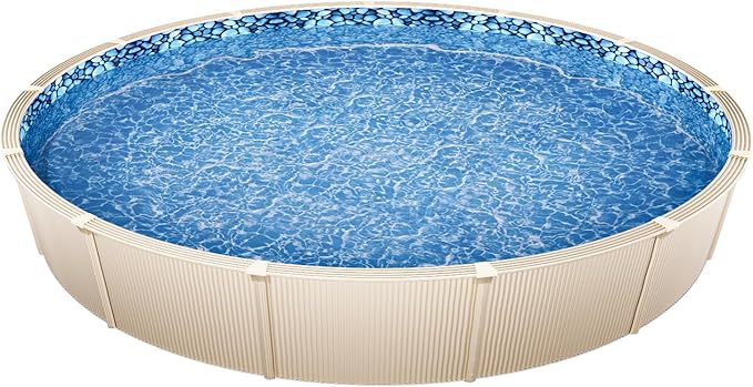 VEVOR 27-ft Round Above Ground Pool Liner, Overlap Pool Liners, Standard Gauge Vinyl, 48-to-54inch Wall Height, Designed for Steel Sided Above-Ground Swimming Pools