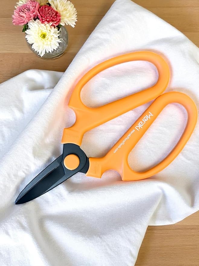 Garden Pruning Shears Scissors Carbon Steel Blades 7.0 In, Ornithogalum - Orange