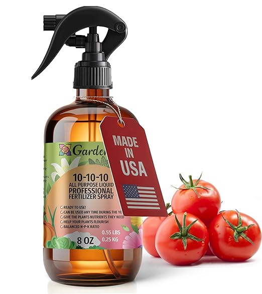 𝐁𝐄𝐒𝐓𝐒𝐄𝐋𝐋𝐄𝐑 All-Purpose 10-10-10 Liquid Fertlizer Spray - Increases Flowering and Yield on All Varieties of Fruits, Vegetables and Flowers| Liquid Plant Superfood Mist (8 OZ)