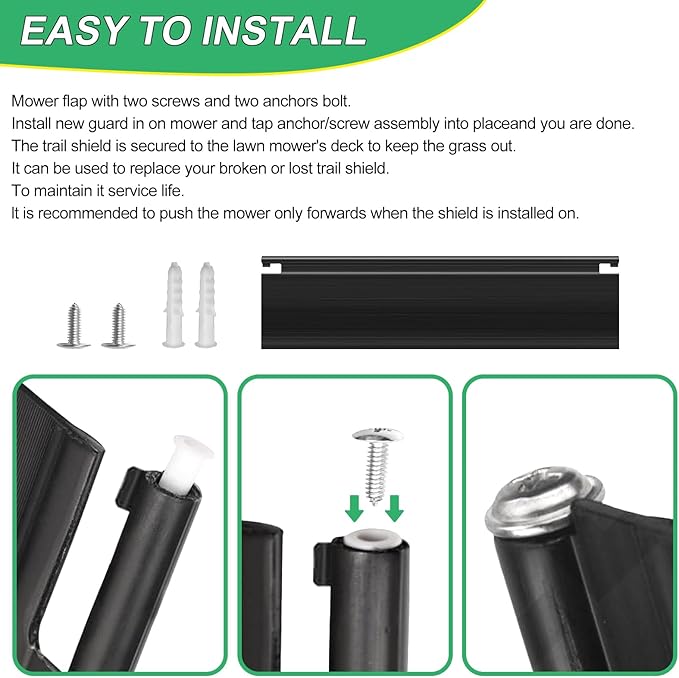 127-0724 Trailing Shield Flap w/Screws for Toro 21" Walk Lawn Mower and Recycler Lawn Mower Models 10730, 17732, 17736, 10732, 10734, 17730, 10738, 17734