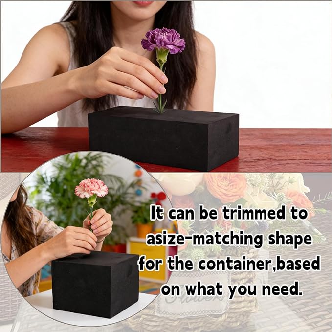 Reusable Floral Foam Blocks for Artificial Flower Arrangements, Weather Resistant, 8 Pieces, 9x3x3 Inch, for Outdoor Wedding Home Decor (8, 9 x 3 x 3'')