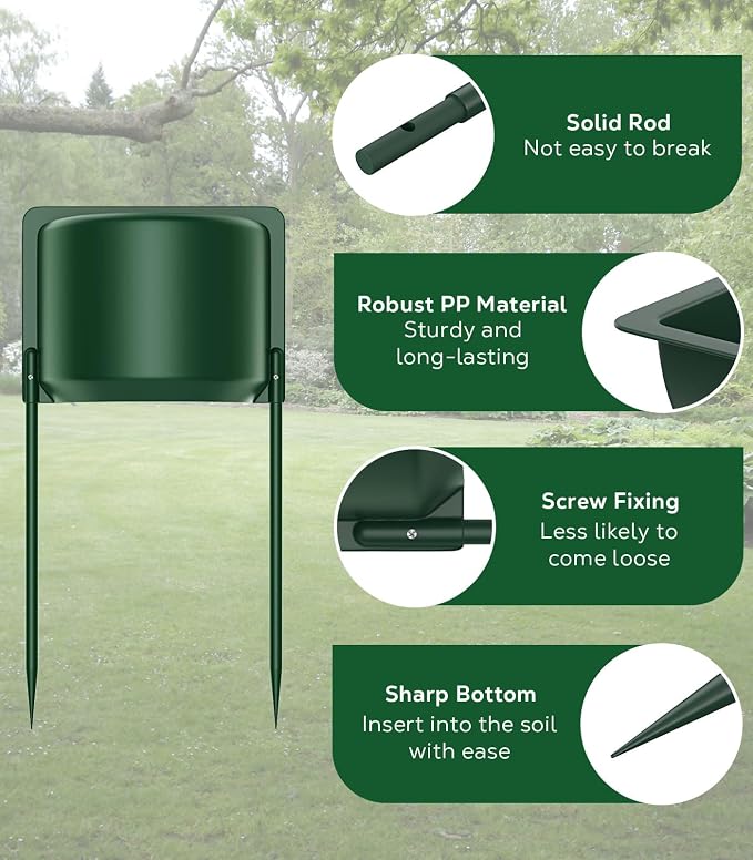MoKo 4 Pcs Sprinkler Guards Shields for Overspray Control, Rustproof Sprinkler Head Protector for Effective Irrigation on Lawns, Parks, Gardens, Green Belts, Courtyards