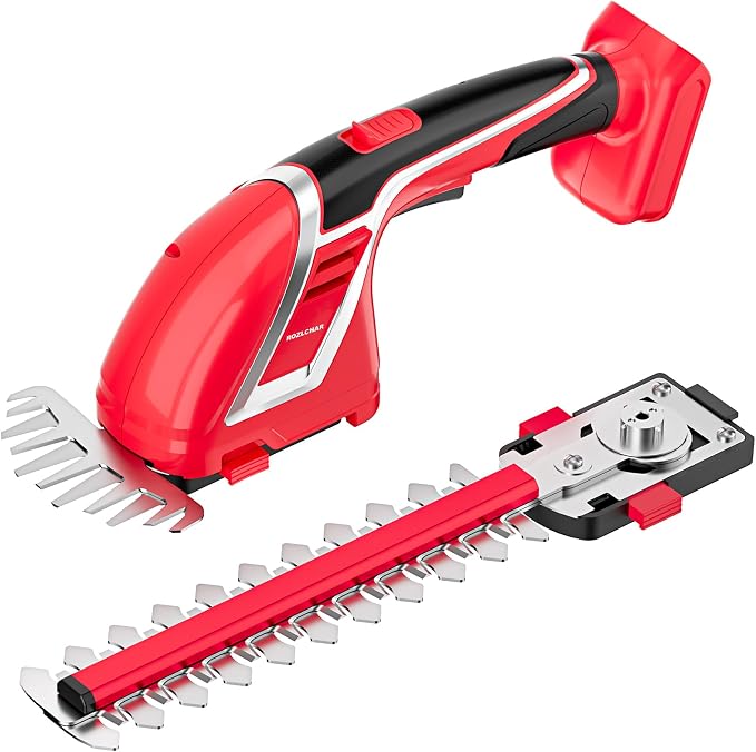 Rozlchar Cordless Hedge Trimmer & Grass Shears Handheld Compatible for Milwaukee 18V Battery(No Battery), Lightweight 7.87'' Electric Hedge Trimmer 4.7" Grass Cutter Combo for Lawn, Backyard, Garden