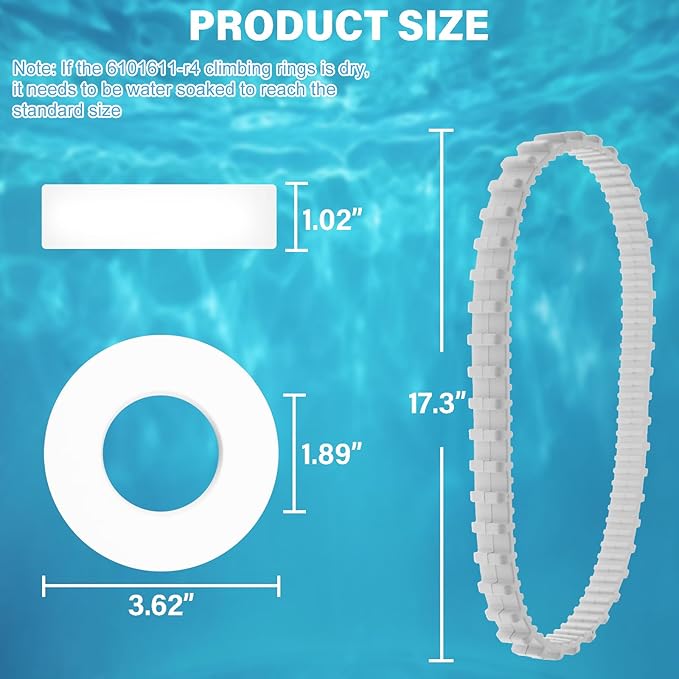 9985006-r2 Track and Climbing Rings 6101611-r4 Replacement Parts Compatible with Maytronics Dolphin Nautilus cc Plus Robotic Pool Robot (6 Pack)