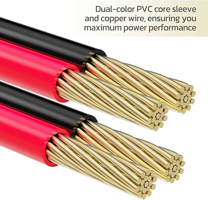 10AWG SAE Extension Cable 10 Gauge SAE to SAE Extension Cord with Two Prong Connectors for Solar RV Automotive (1FT)