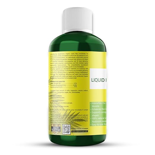 GARDENWISE Organic Premium Kelp Seaweed Fertilizer - Bromeliad Fertilizer - Liquid Plant Food, Bromeliad Potting Mix Enhancer - Ideal for Bromeliad Plant & Live Plant Care (8 OZ)