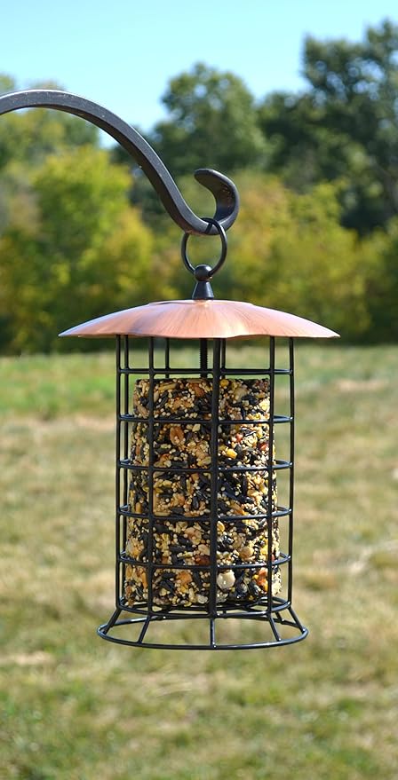 Songbird Essentials Copper Roof Suet Log Feeder