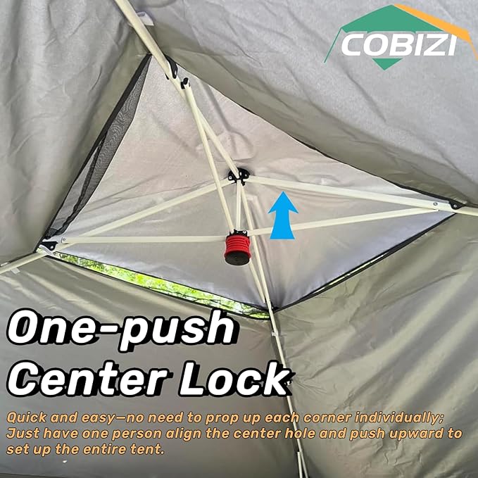 COBIZI 12x12 FT Pop up Gazebo on Clearance Canopy Tent, Carpas para Patio, Easy up Outdoor Canopy Tents with Portable Storage Bag for Backyard, Outdoor Waterproof Gazebos for Garden, Camping, Khaki