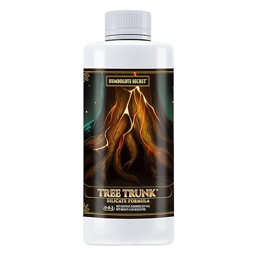 Humboldts Secret Tree Trunk | Potassium Silicate Additive | Liquid Fertilizer for Thicker Stalks, Stress Resistance & Branch Development | Indoor & Outdoor Plant Food, Hydroponic Nutrients, 8 Ounce