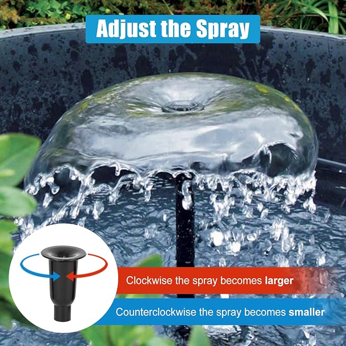 ECO-WORTHY Solar Fountain Water Pump Kit 25 W, 410GPH Submersible Powered Pump and 25 Watt Solar Panel for Sun Powered Fountain, Fish Pond, Pond Aeration, Hydroponics, Garden Decoration, Aquaculture