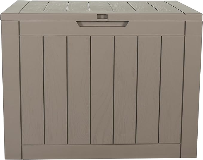 BTEXPERT Indoor Outdoor Storage Box, 30 Gallon Resin Deck Container for Package Delivery Patio Furniture Cushions Garden Tools Pool Sports Equipment UV Resistant Waterproof Lockable