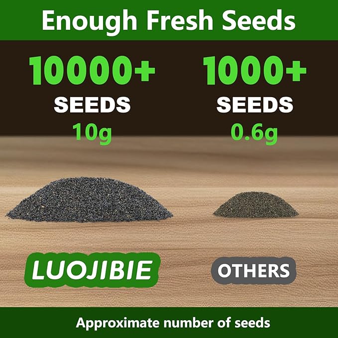Moss Rose Seeds, 10,000+ Bulk Flower Seeds for Planting Outdoors(99% Pure Live, Non-GMO), Mixed Colors and Large Blooms, Attracts Pollinators, Easy to Grow