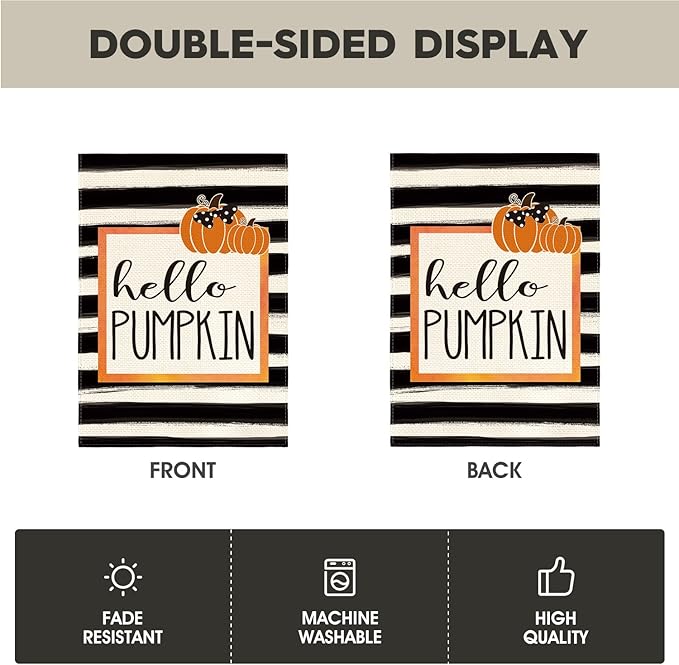 AVOIN colorlife Set of 12 Seasonal Holiday Garden Flag 12x18 Inch Double Sided Outside, Welcome Rustic Farmhouse Yard Outdoor Decoration