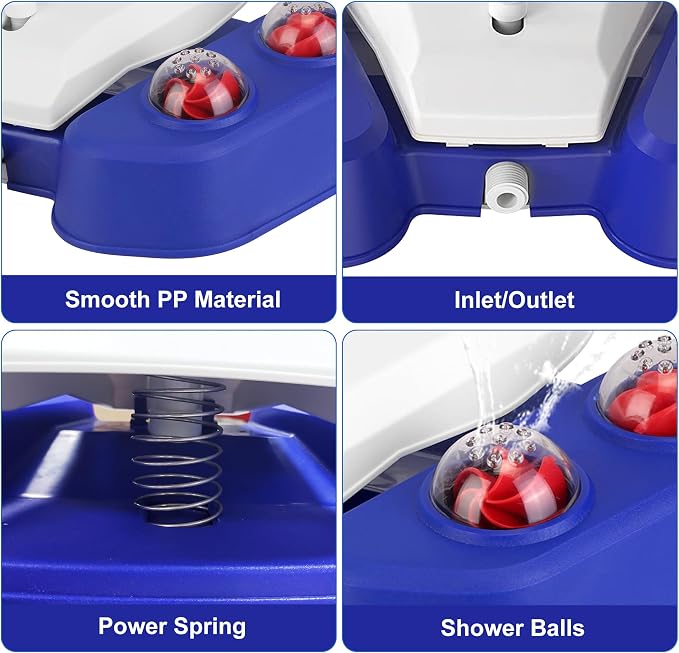 Dog Water Fountain Step On, Outdoor Paw Activated Water Fountain for Dogs, Paw Activated Drinking Water Toy with Hose for Fresh Water, Upgrade Copper Valve Set(Blue)