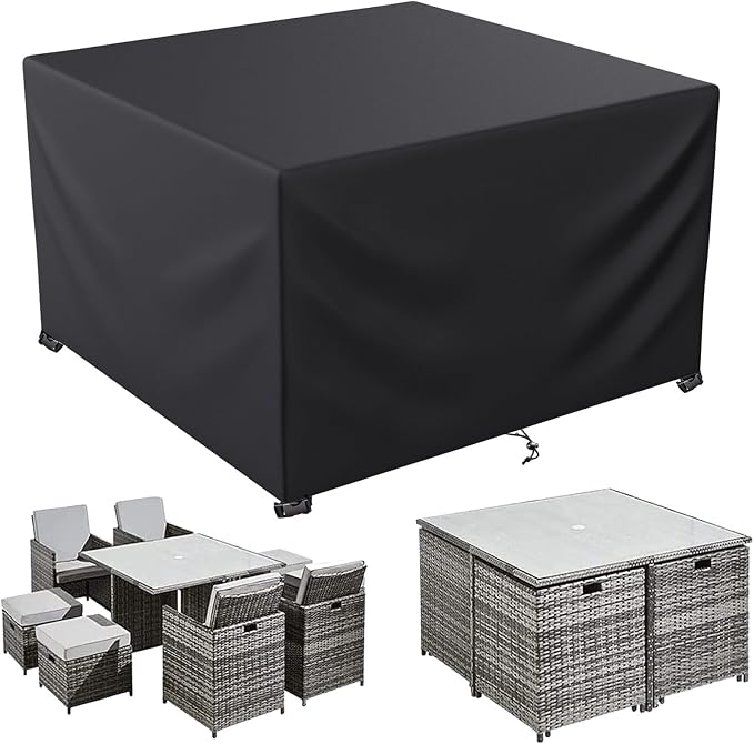 LCOGD Patio Furniture Cover ,Outdoor Furniture Covers Waterproof General Purpose, Outdoor Sofa Sets Covers Heavy Duty Windproof Anti-UV 78''L*78"W*35.5''H