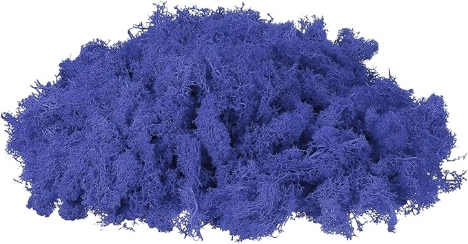 uxcell Preserved Reindeer Moss, 7oz Fake Moss for Crafts Artificial Dried Moss for Decoration Terrariums Potted Plants, Purple