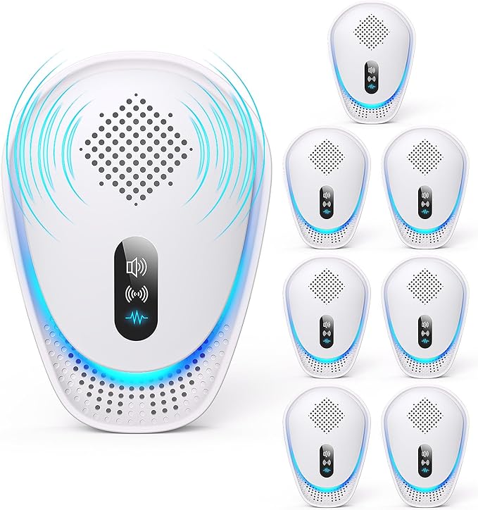 2026 Fooxem Upgraded Ultrasonic Pest Repellent 7 Packs, Mouse Traps Repellent Plug in, 3 Modes, Pest Control, for Mouse, Rodent, Roach, Bugs, Mice, Spider, Ant, Mosquito, Indoor Repeller for Home