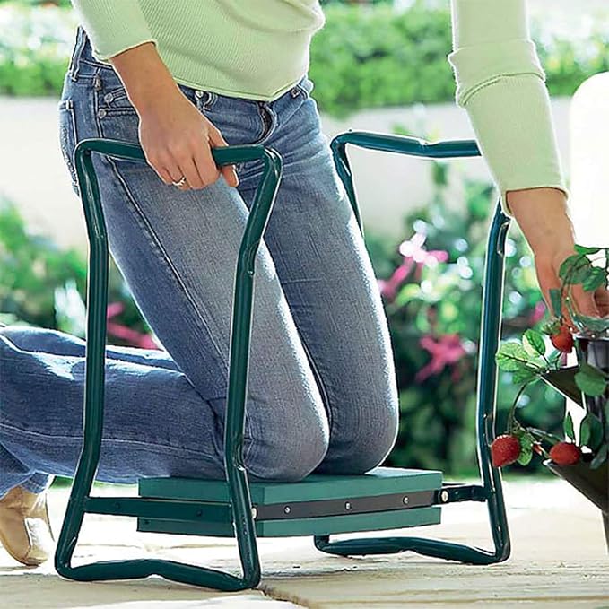 Foldable Garden Kneeler Kneeling Bench Stool Soft Cushion Sitting Seat Pad NEW