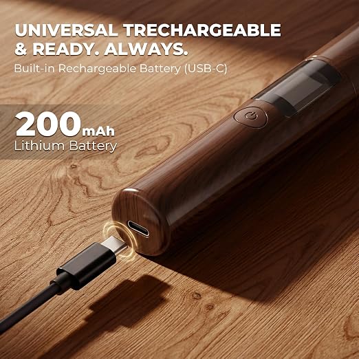 GLENCREAG Single Probe Cigar Hygrometer, Rechargeable Digital Humidity Meter with LED Light, Precision Moisture Tester for Humidors, Ideal Gift for Cigar Collectors, Enthusiasts, or Men