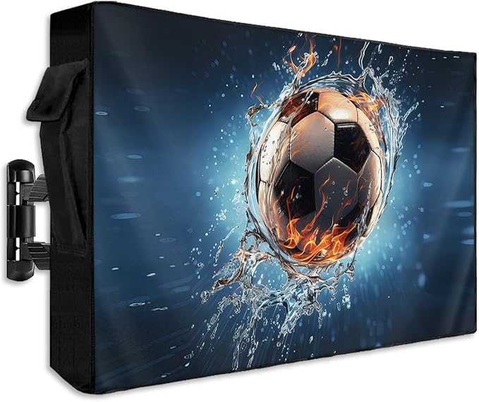 Outdoor TV Cover Waterproof Weatherproof 48 to 50 Inch, Sport Football with Water Outside TV Covers with Zipper Flap, TV Screen Protectors for LED LCD OLED Television