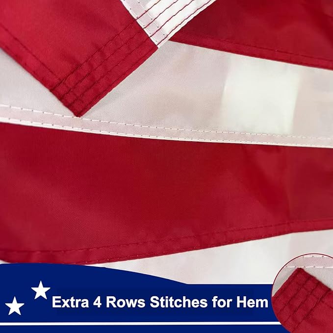 Embroidered 1776 Bennington 250 Anniversary USA Flags 3x5 Outdoor- Betsy Ross US Flag Heavy Duty Nylon Embroidered Stars Sewn Stripes With 2 Brass Grommets for Outside