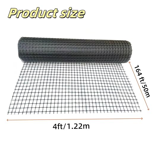 Bidirectional Force Bearing Plastic Geogrid 4' x 164' Paver Base Polypropylene Geogrid EarthLock Increase The Bearing Capacity of The Roadbed Prevent Collapse and Crack Formation