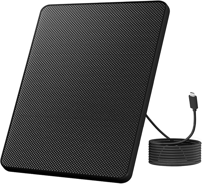 Birdfy 8W Solar Panel for Smart Bird Feeder Camera, Type-C Charger for Birdfy Feeder, 360° Adjustable Swivel Mount, IP65 Waterproof for Outdoors, 8W Continuously Power Supply (9.8ft Standard Cable)