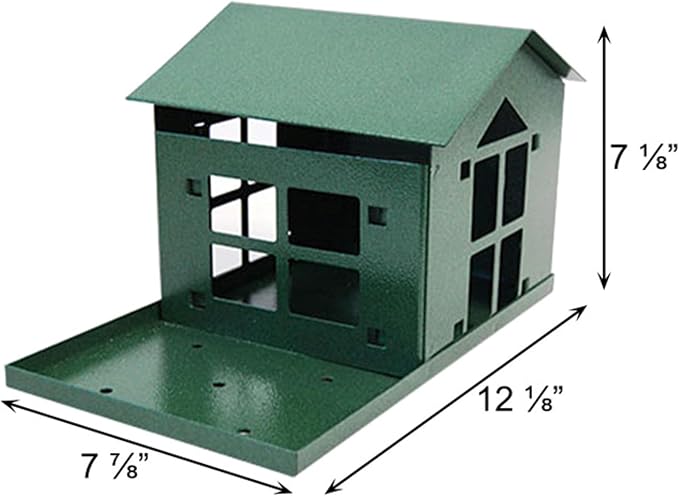 Erva Peanut Pantry Squirrel Feeder - Heavy Duty Steel - Premium Verdigris Finish - Made in USA (SQF1)