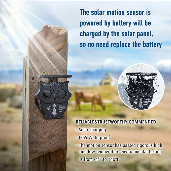 Driveway Alarm -1/2 Mile Long Range Solar Driveway Alarm System IP65 Weatherproof Outdoor Motion Detectors&Sensor 120dB Alert System Monitor&Protect Outdoor/Indoor Property(Gray)