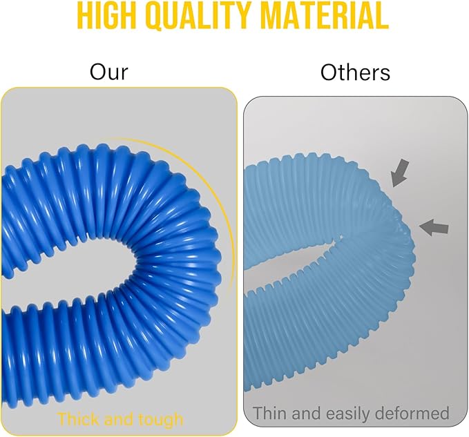 Pool Hose for Above Ground Pools, 3 PACK 1.25" Pool Filter Hoses Accessory Pool Pump Replacement 41 Inch Long with Clamps