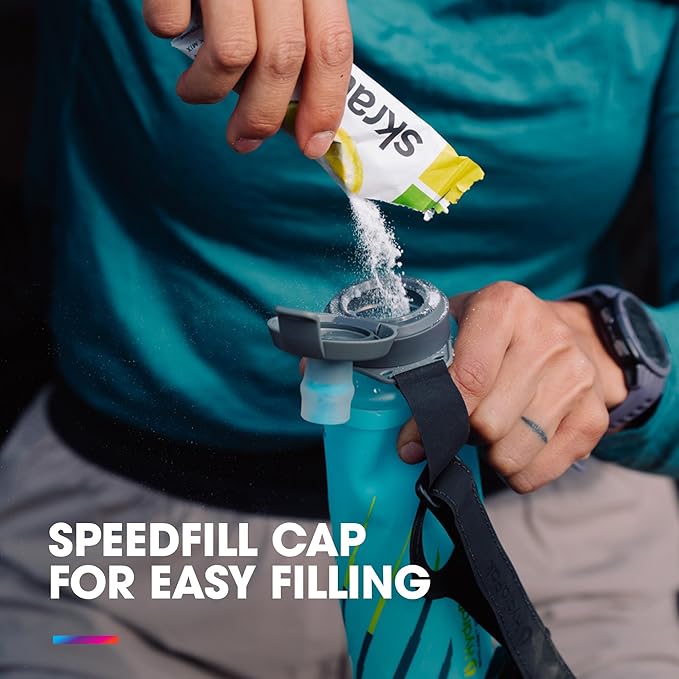 HydraPak SkyFlask Speed - Collapsible Handheld Running Water Bottle (350ml, 500ml, 500ml Insulated) - Adjustable Strap, Lightweight, Spill-Proof Cap | Collapsible, Handheld, Running, Adjustable Strap, Lightweight, Spill-Proof Cap