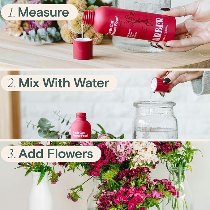 Arber Cut Flower Food + Nutrition & Health Starter Set + Spray Bottle