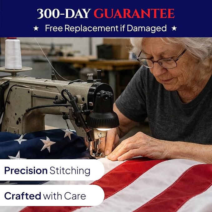 Premium American Flags for Outside 3x5 – Heavy Duty Nylon, Embroidered Stars & Sewn Stripes