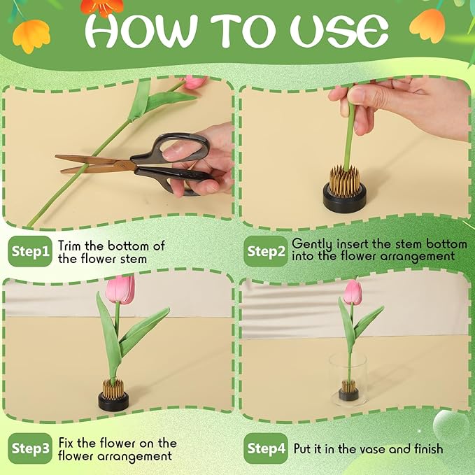 Sliner 8 Pcs 1.37 x 0.75 Inch Floral Frogs Round Brass Flower Holder Japanese Ikebana Vase Floral Frogs Arranger Flower Fixed Tools Pin for Flower Arrangement Home DIY Craft(Gold)
