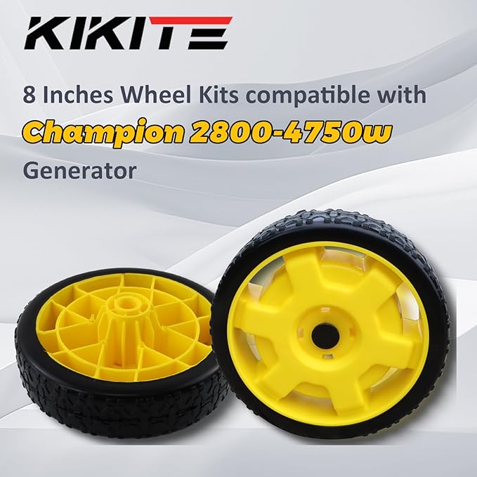 KIKITE Generator Wheel Kit Compatible with Champion 2800-4750w with Folding Handle and Never-Flat Tires, Generator Replacement Parts 40065