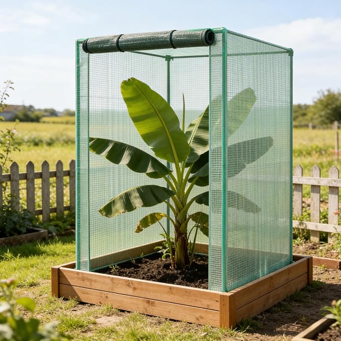 4'x4'x6' Crop Cage Plant Protection Netting Tent | Easy Installment Mesh Tent with Zippers for Vegetables Fruits and Plant | Suitable for Garden Yard and Lawn