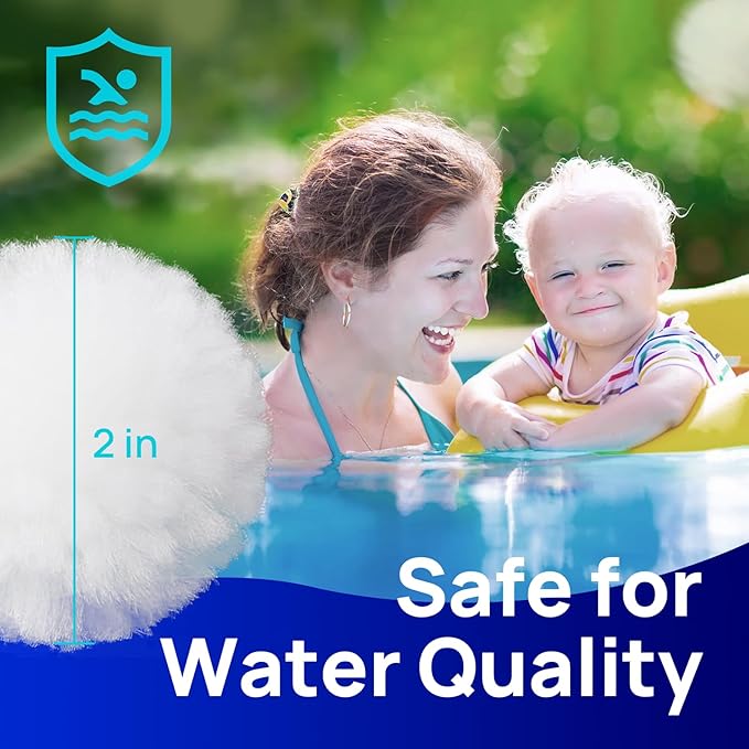 AQUASTRONG Pool Filter Balls for Sand Filters, 5.5 lbs Reusable Pool Sand Filter Balls (Replaces 200 lbs of Sand), Efficient Water Filtration Pool Filter Balls for Swimming Pools, Filter Pumps