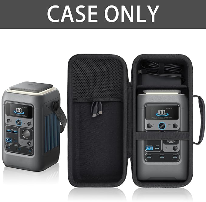co2CREA Hard Travel Case Compatible with Anker SOLIX C300 DC Power Bank Station, Outdoor 288Wh 90,000mAh Portable Power Station, 300W Solar Generator
