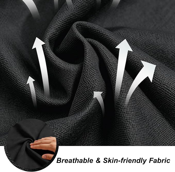 8 Pcs Outdoor Cushion Covers, Replaceable Waterproof Patio Furniture Covers, Outdoor Furniture Sofa Couch Covers with Zippers, Cover Only (8Pcs-Black, 25.6 * 25.6 * 4-inch)