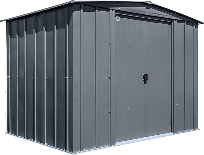 Arrow Classic Steel Storage Shed, 8x6, Charcoal