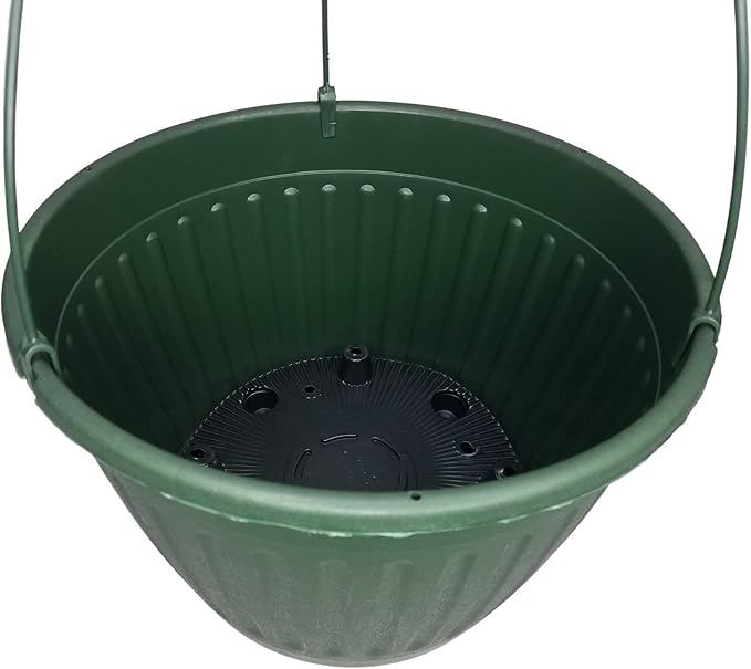 Landmark 10" Imperial Plastic Hanging Basket (Green, 10)